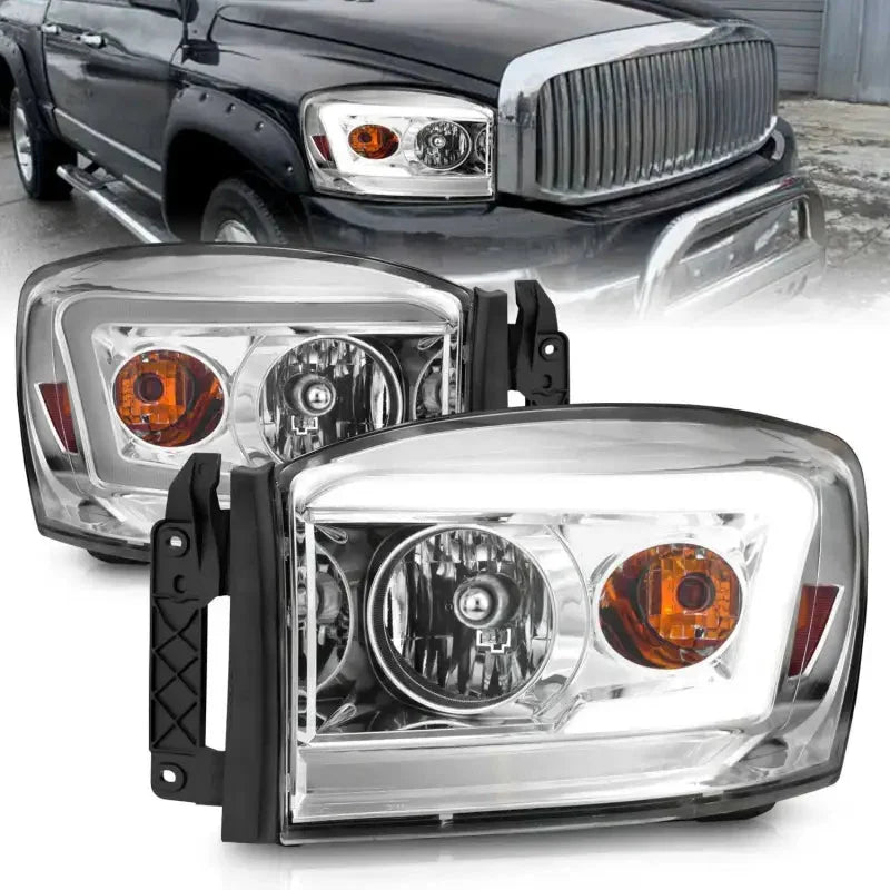 111525 Anzo Hl Ram 1500/3500 Chrome/Clear 06-10
