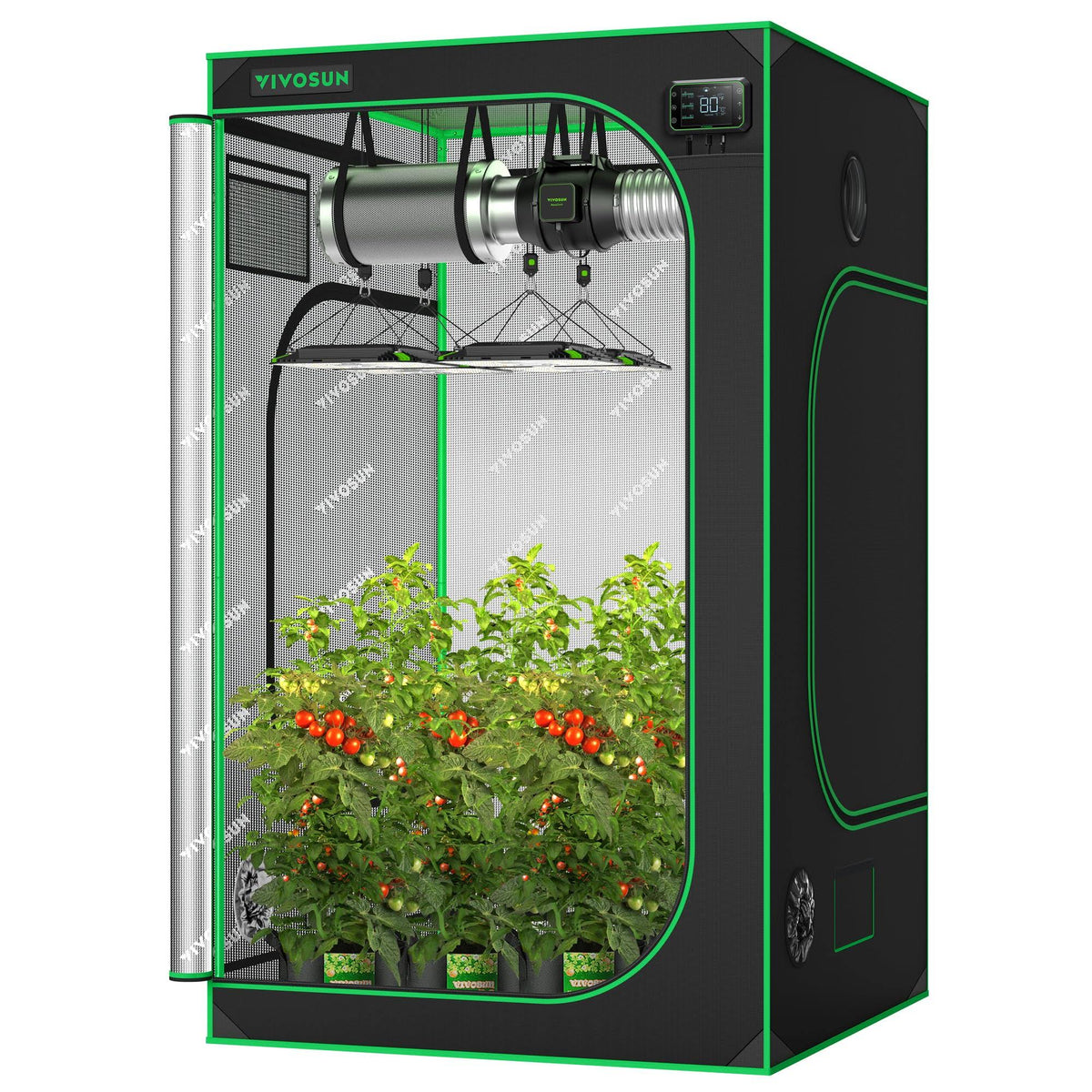 VIVOSUN 48"x48"x80" Mylar Hydroponic Grow Tent with Observation Window and Floor - Product image 1
