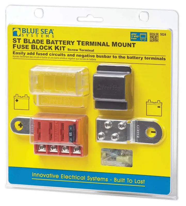 5024BSS Blue Sea Fuse Block Stblade Btm 4C