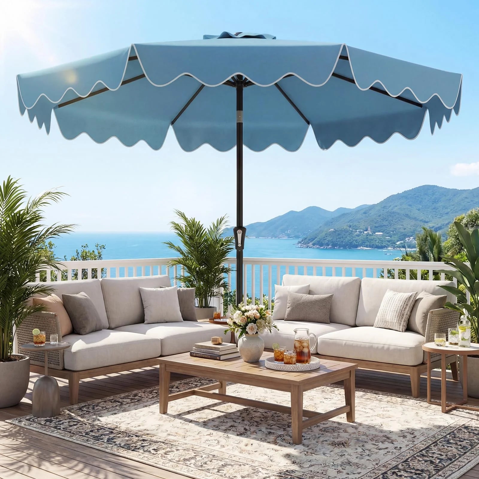 Tangkula 9 FT Patio Umbrella with Base Included - Product image 9