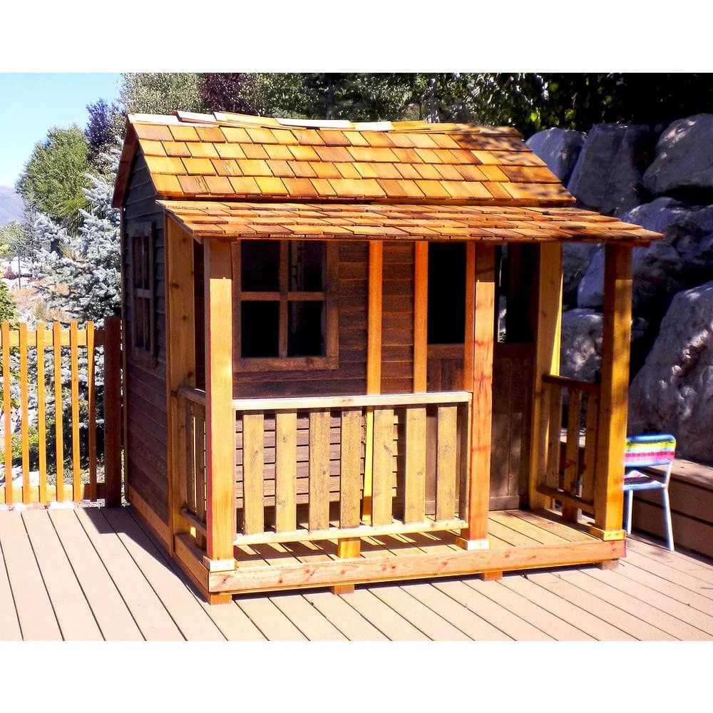 Outdoor Living Today Little Squirt 6 ft. Cedar Playhouse with Windows and Dutch Door - Product image 8