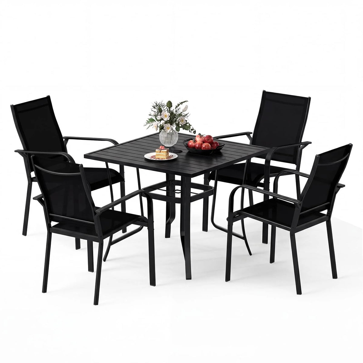 Tangkula 5 Pieces Patio Dining Set for 4 with Umbrella Hole - Product image 2