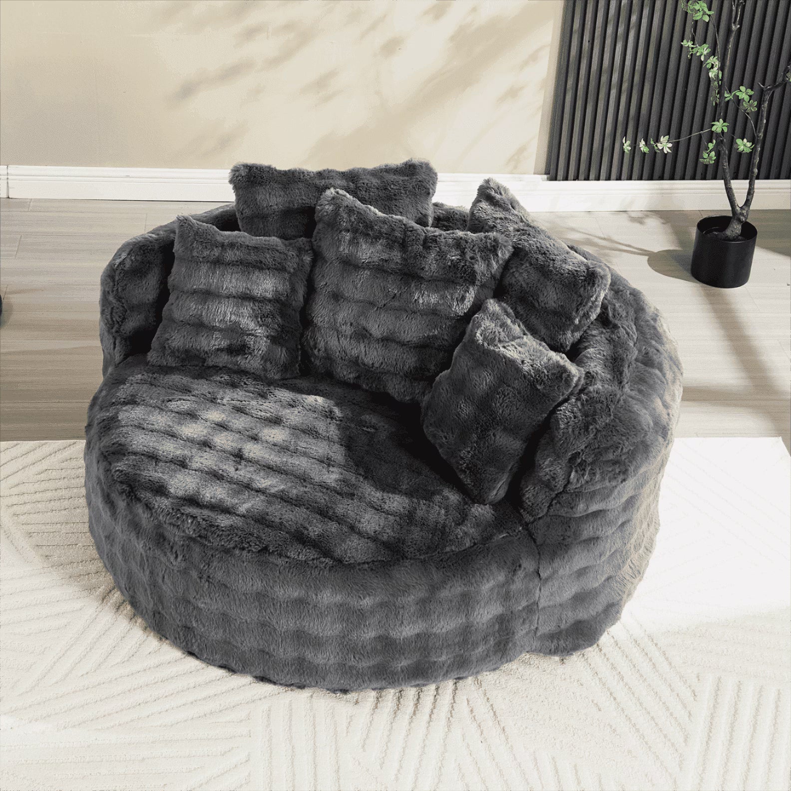Wiilayok 58'' Oversized Chaise Lounge Chair Indoor, Thickened Backrest Sleeper Sofa Couch with Soft Pillows - Product image 1