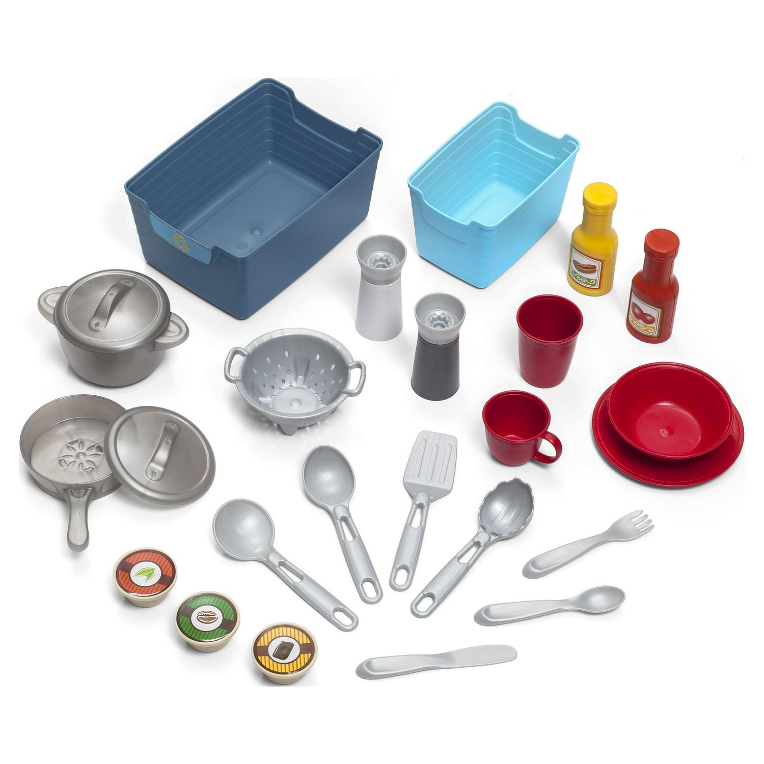 Step2 Contemporary Chef Brown and White Toddler Plastic Play Kitchen - Product image 2