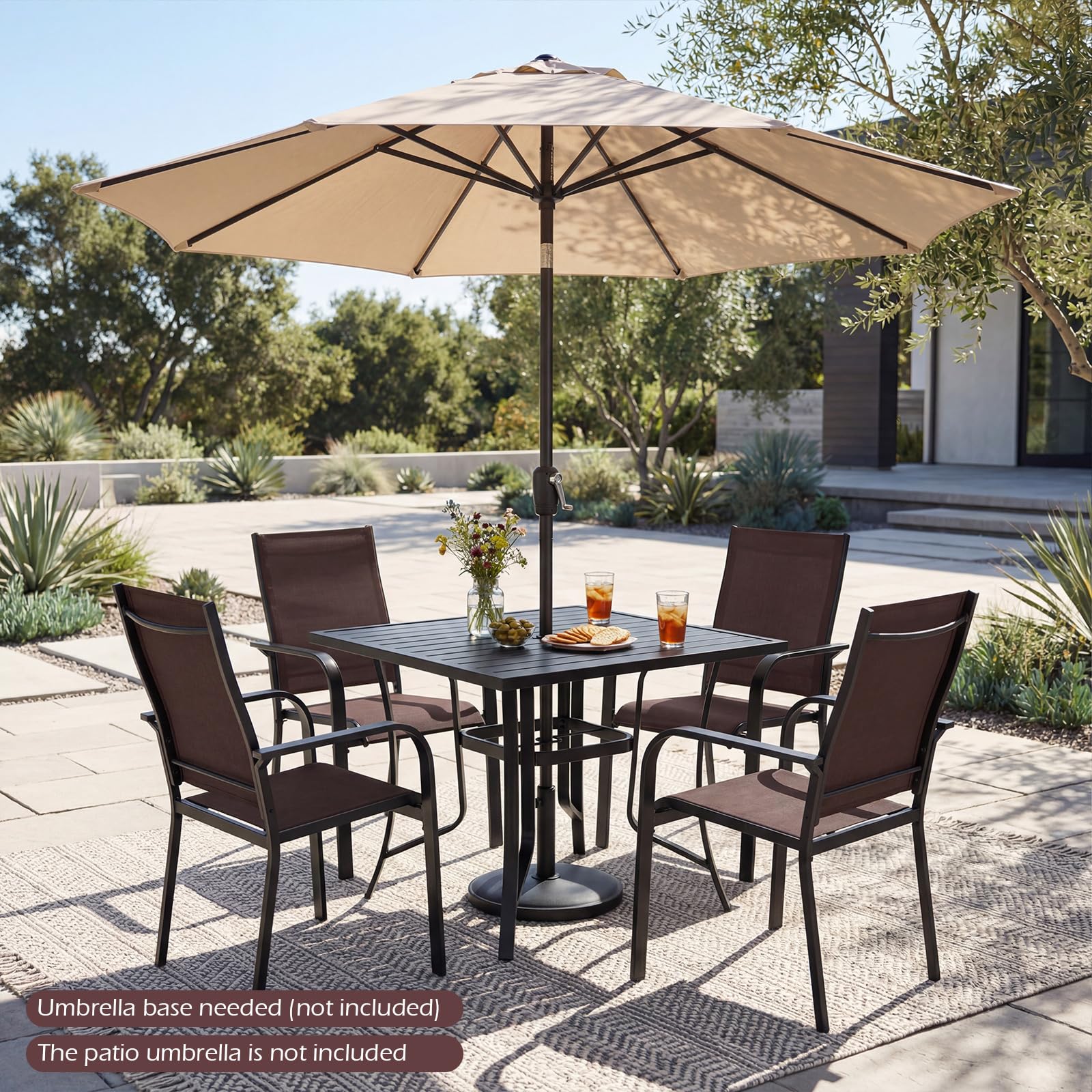 Tangkula 5 Pieces Patio Dining Set for 4 with Umbrella Hole - Product image 4