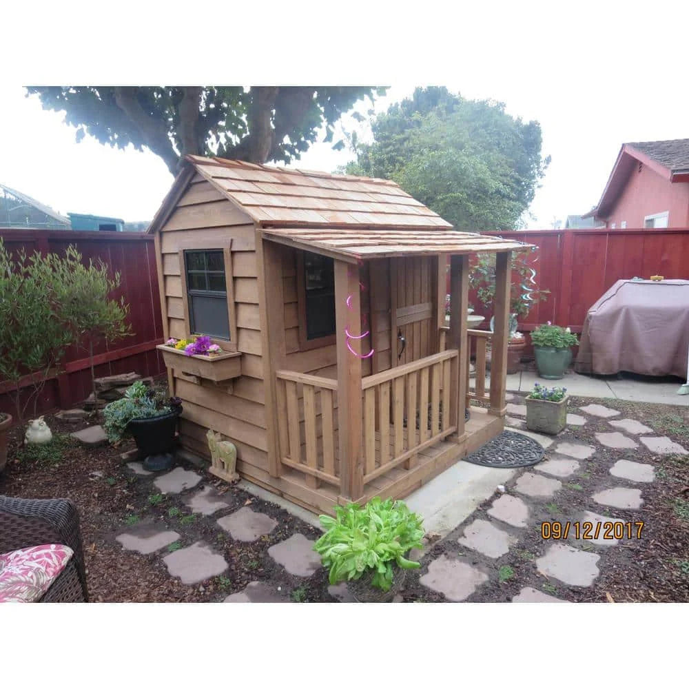 Outdoor Living Today Little Squirt 6 ft. Cedar Playhouse with Windows and Dutch Door - Product image 5