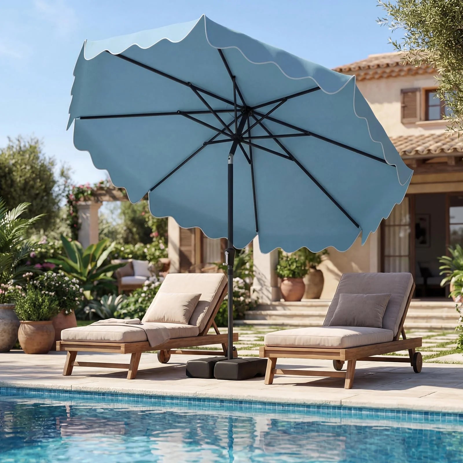 Tangkula 9 FT Patio Umbrella with Base Included - Product image 2