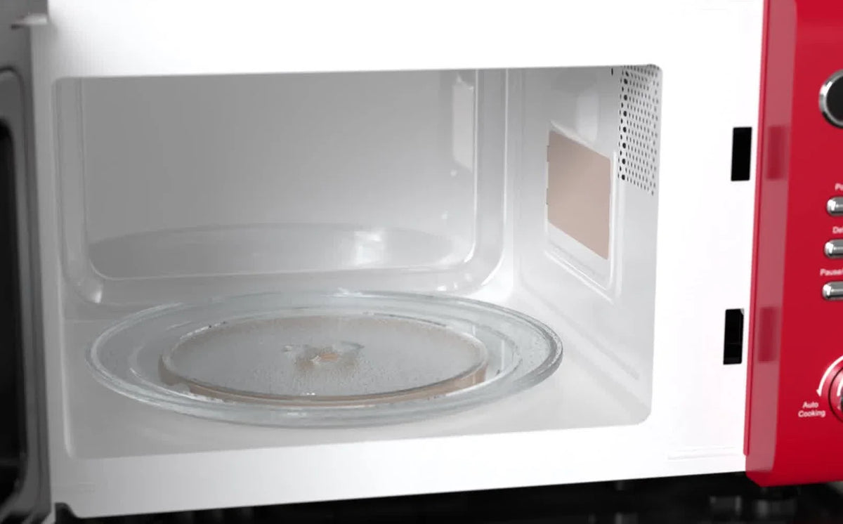 Emerson 0.7 cu ft, 700W Red Retro Countertop Microwave Oven, MWR7020RD - Product image 4