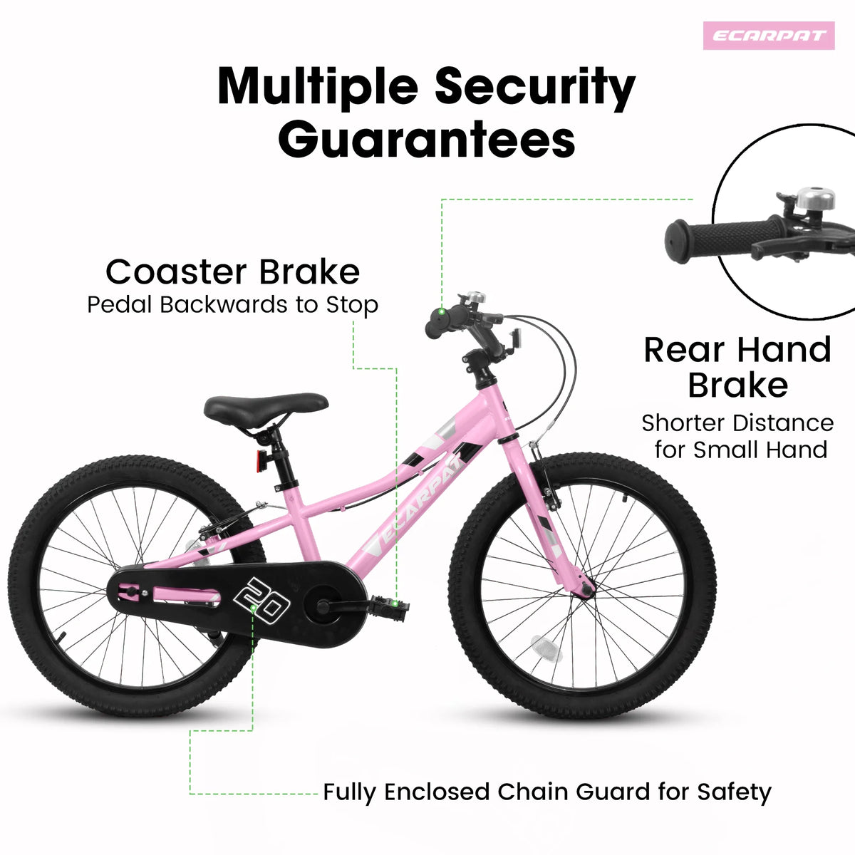 Ambifirner 20 in BMX Style Bike, Hi - Ten Carbon Steel Frame with Front V - Brake & Rear Coaster Brake - Product image 11