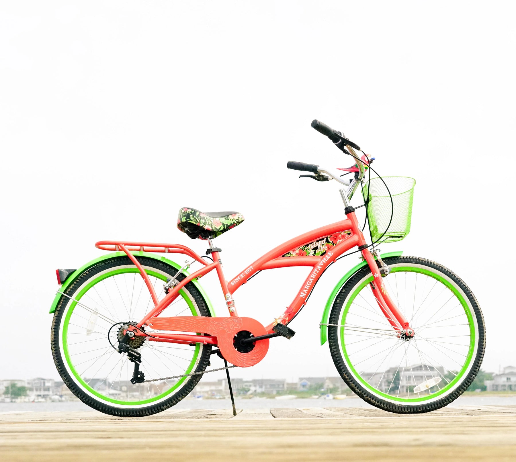 24" Island Life Multi Speed Girl'S Bike, Coral/Green - Product image 3