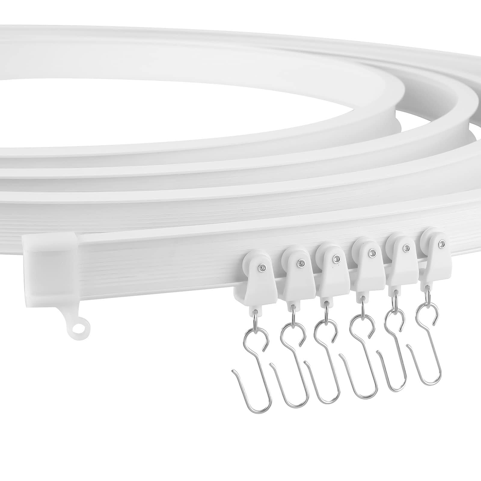 Lcyfmel Curved Ceiling Curtain Track Flexible Bendable Mount for Curtain Rail Bunk Bed Bay Window Room - Product image 1