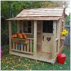 Outdoor Living Today Little Squirt 6 ft. Cedar Playhouse with Windows and Dutch Door - Product image 10