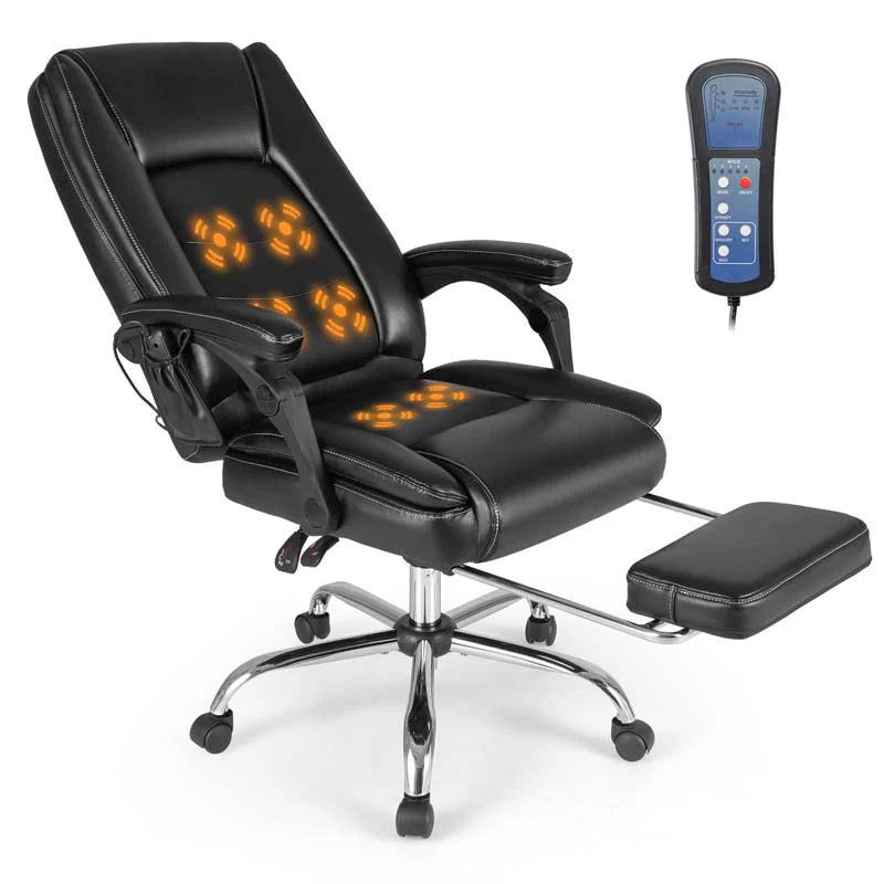 400 LBS Big and Tall Office Chair 6-Point Massage Executive Chair with Reclining Backrest - Product image 2