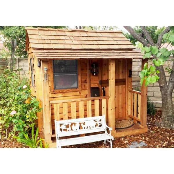 Outdoor Living Today Little Squirt 6 ft. Cedar Playhouse with Windows and Dutch Door - Product image 2