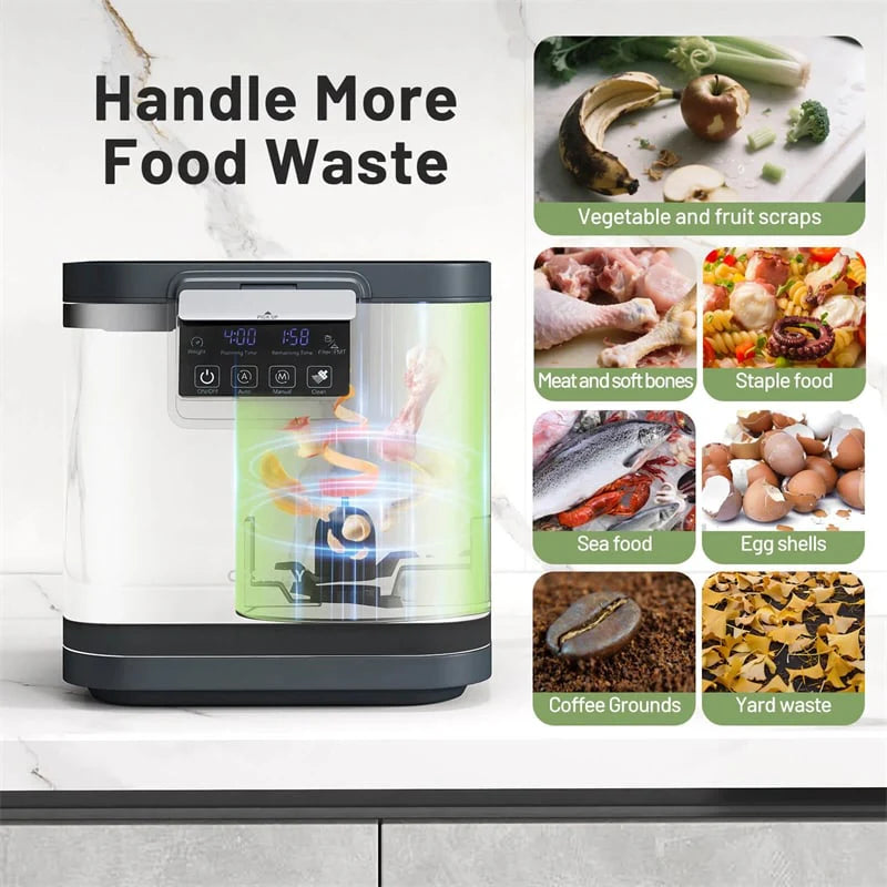 4L Electric Kitchen Composter, Smart Countertop Food Waste Compost Machine with Auto-Cleaning - Product image 8