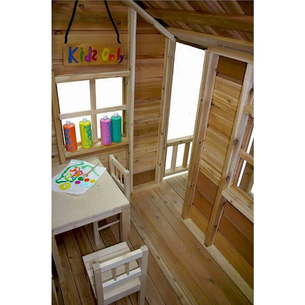 Outdoor Living Today Little Squirt 6 ft. Cedar Playhouse with Windows and Dutch Door - Product image 9