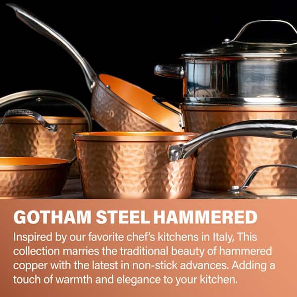 Hammered Copper 17-Piece Aluminum Nonstick Cookware Set - Product image 7