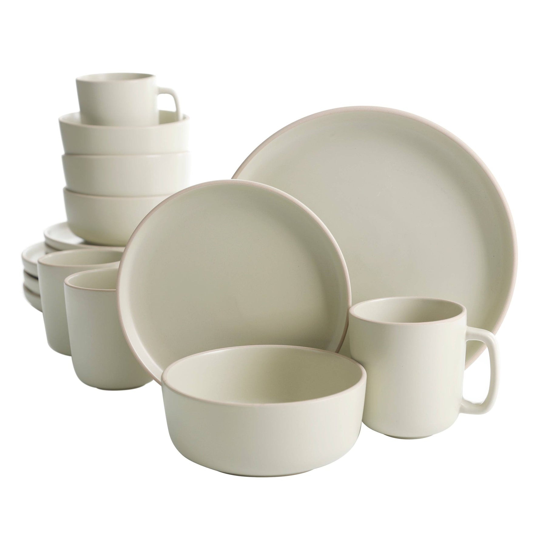 Gibson Home Zuma 16 Piece Round Kitchen Dinnerware Set, Dishes, Plates, Bowls, Mugs, Service for 4 - Product image 1