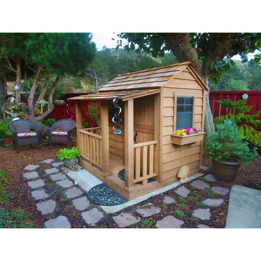 Outdoor Living Today Little Squirt 6 ft. Cedar Playhouse with Windows and Dutch Door - Product image 6