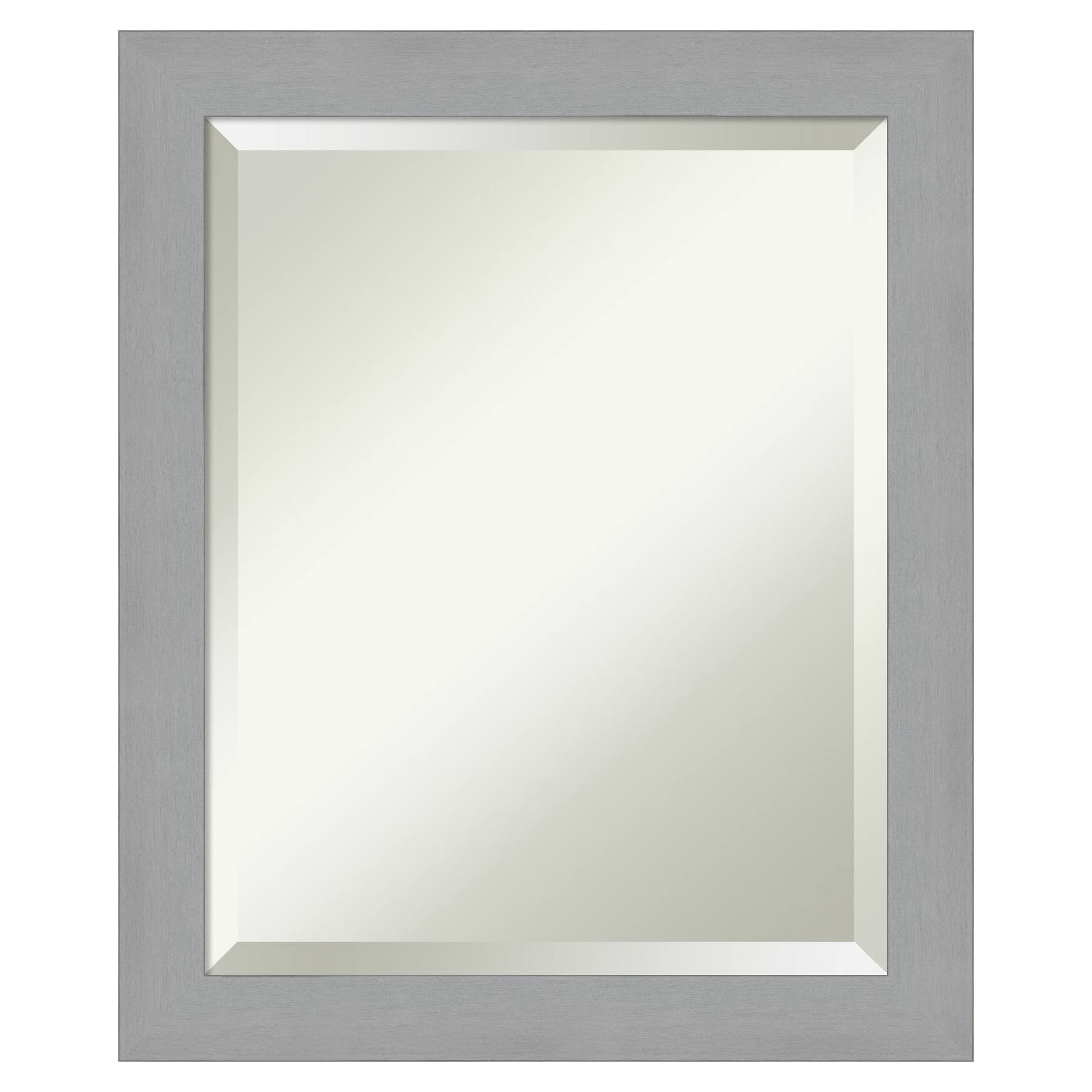 Amanti Art Brushed Nickel Framed Wall Mirror - 19.38 x 23.38 in - Product image 1