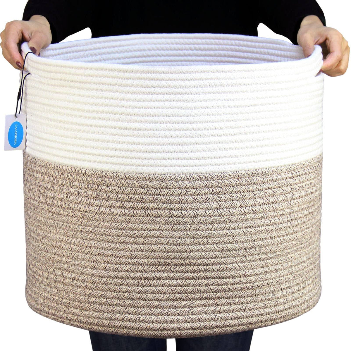Casaphoria Large Cotton Rope Storage Baskets for Organizing with Built-In Handles - Product image 1