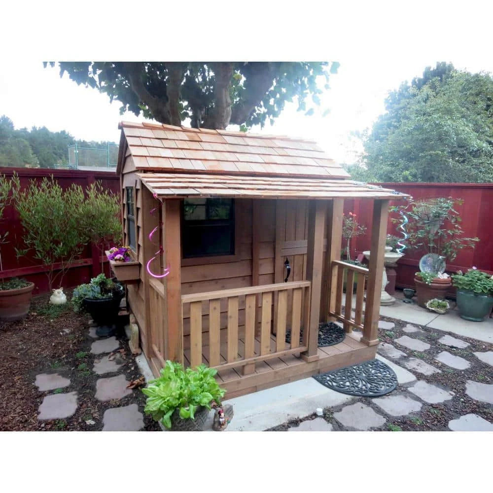 Outdoor Living Today Little Squirt 6 ft. Cedar Playhouse with Windows and Dutch Door - Product image 4