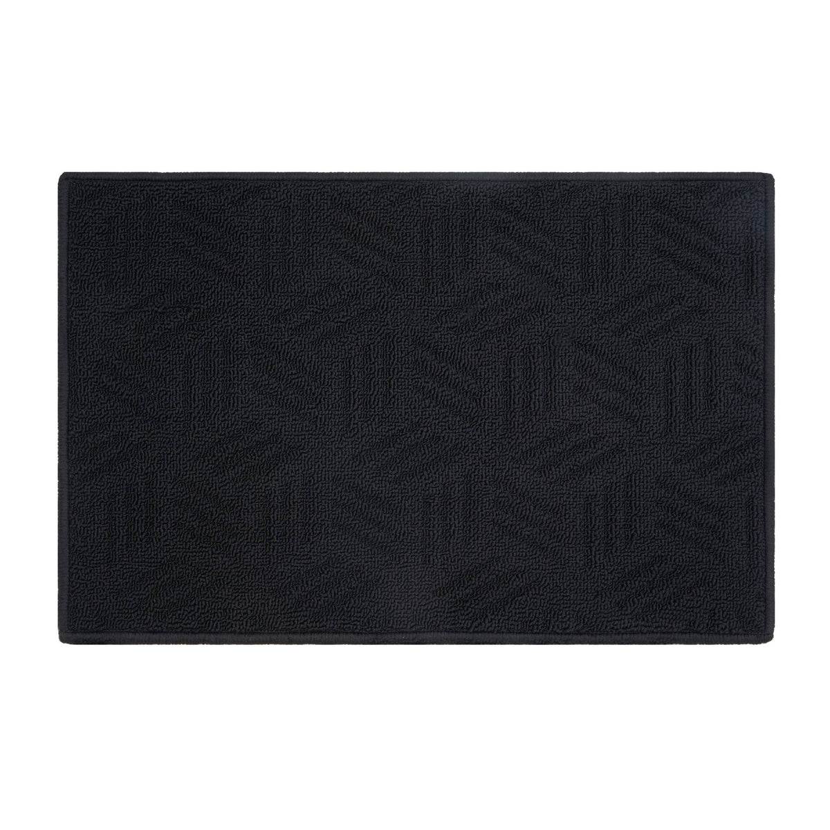 Mainstays Solid High Low Loop Kitchen Mat 18in x 27in Black