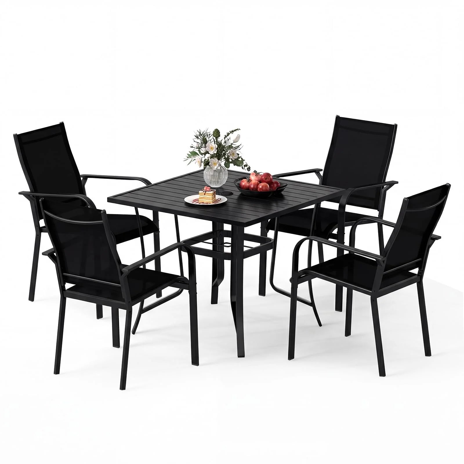 Tangkula 5 Pieces Patio Dining Set for 4 with Umbrella Hole - Product image 2