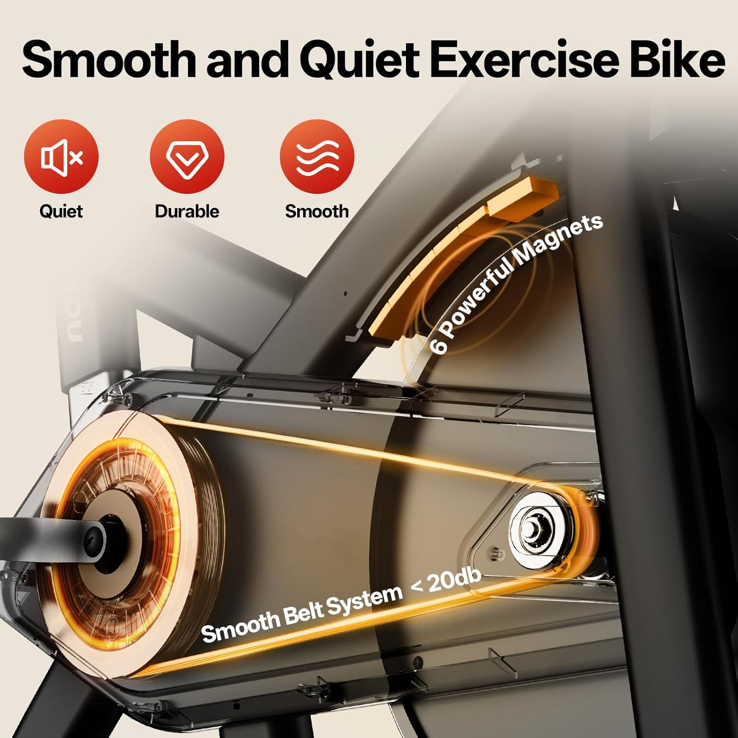 Pasyou Exercise Bike with Magnetic Resistance, Fitness Bike, Indoor Cardio Workout Spinning Bike, Home Stationary with Monitor, Tablet Holder