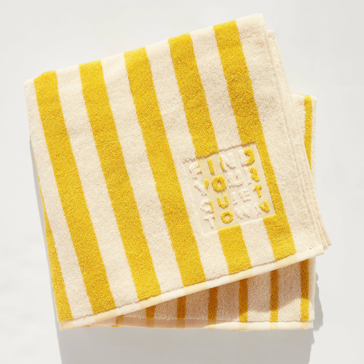 Ojai Towel Hike - Yellow Cotton Bath Towel - Quiet Town - Product image 1