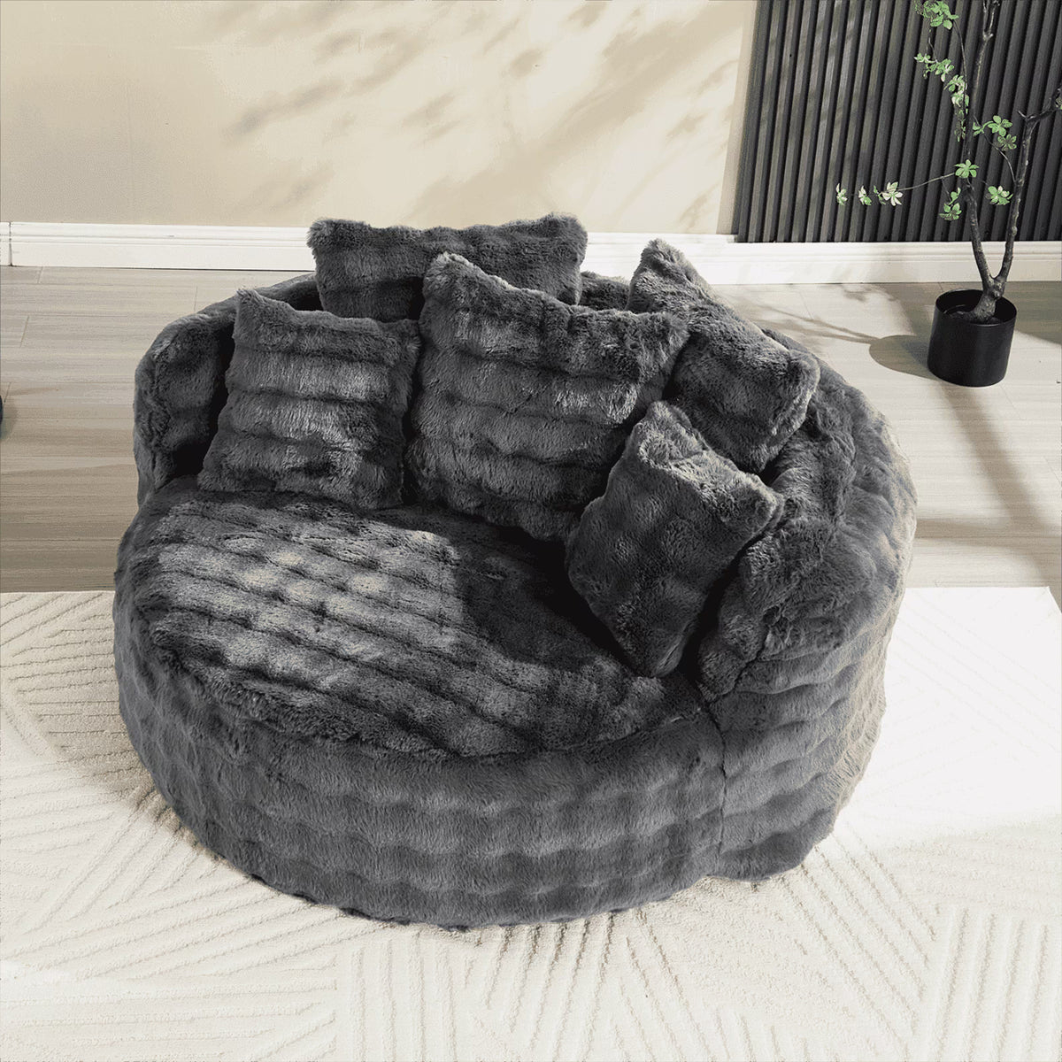 Wiilayok 58'' Oversized Chaise Lounge Chair Indoor, Thickened Backrest Sleeper Sofa Couch with Soft Pillows - Product image 1