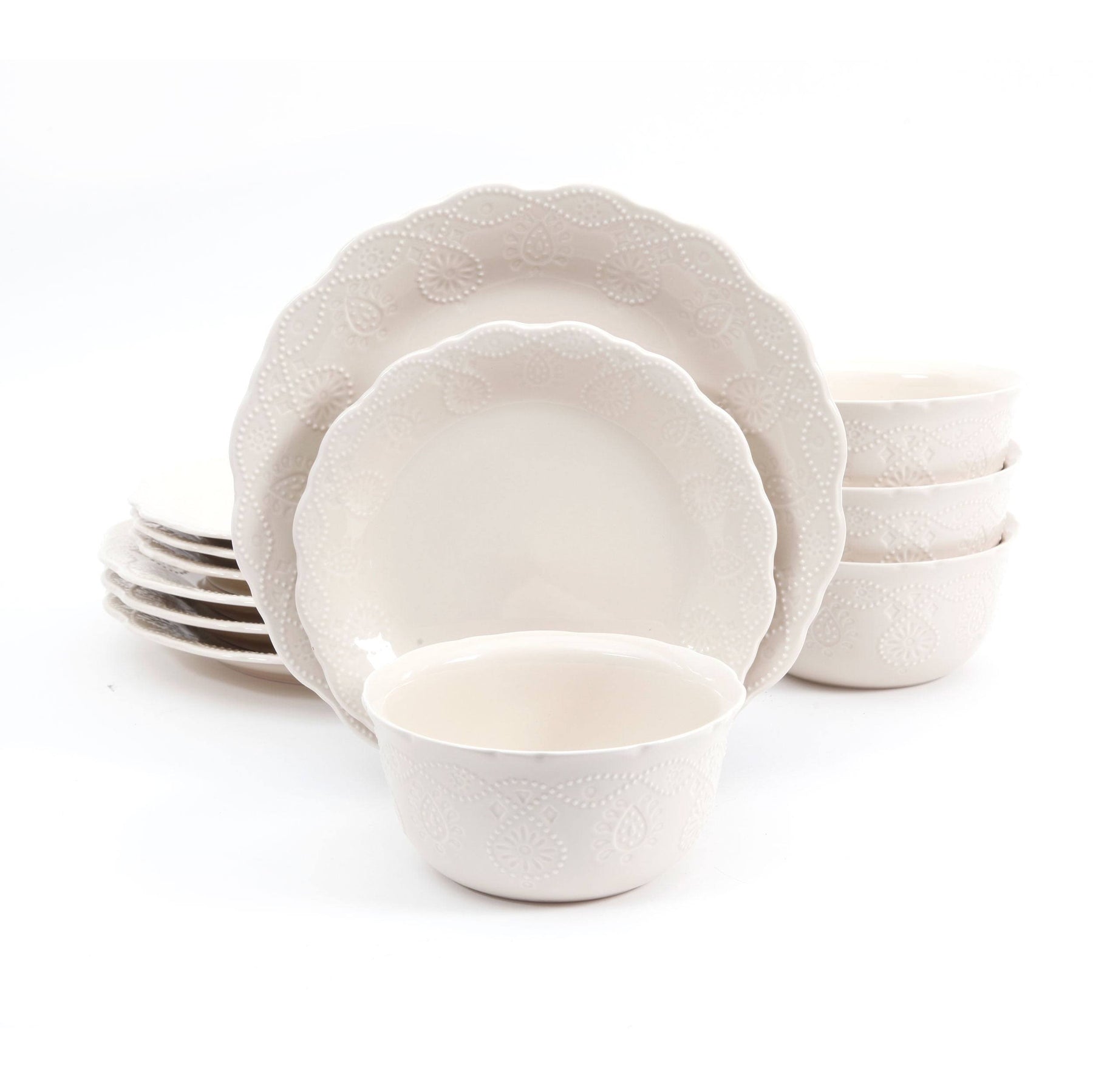 The Pioneer Woman Cowgirl Lace 12-Piece Dinnerware Set - Product image 1