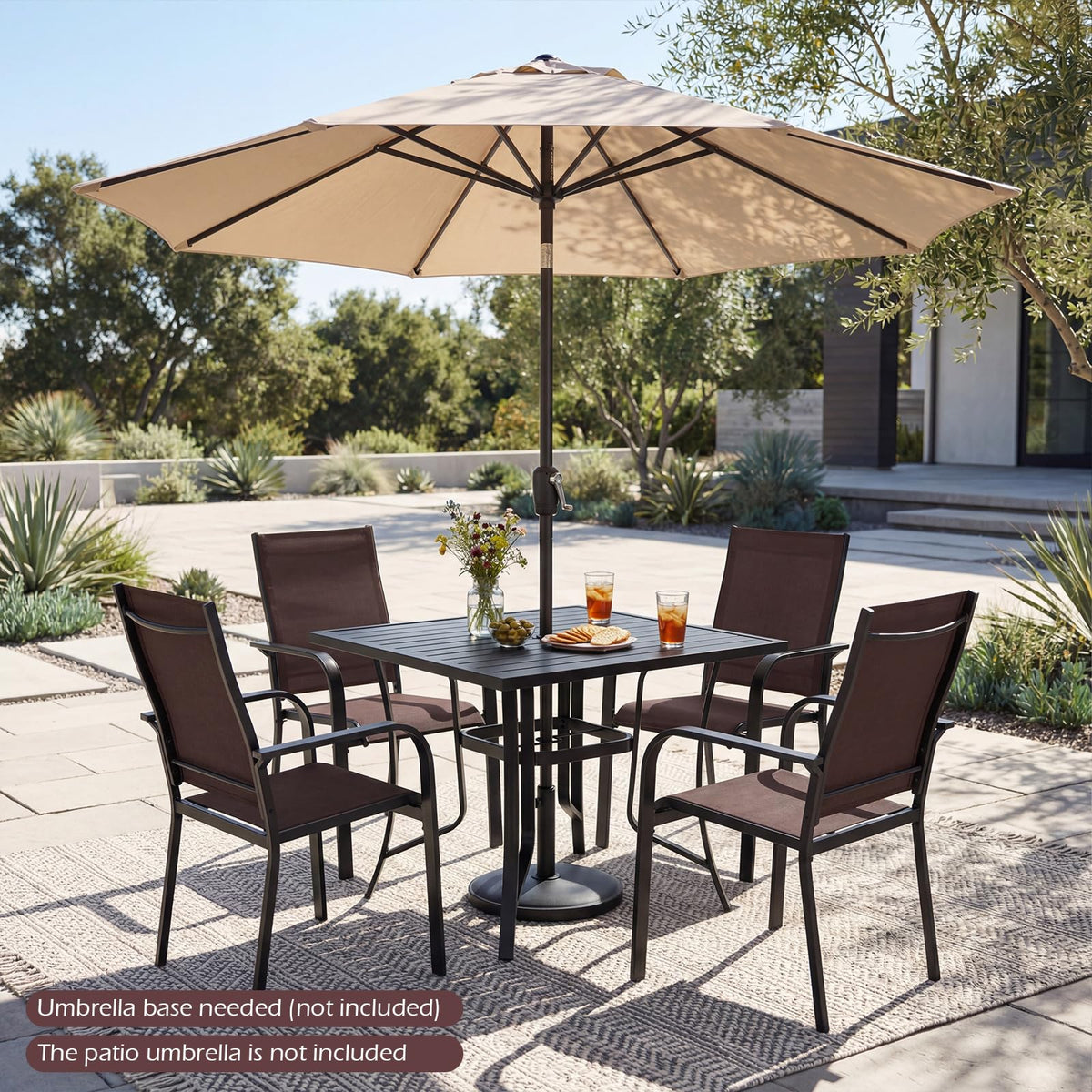 Tangkula 5 Pieces Patio Dining Set for 4 with Umbrella Hole - Product image 4