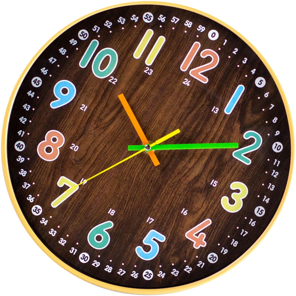 HOMEMAXS Kids Bedroom Wall Clock Simple Mute Wooden Clock Round Wall Decor Precise Wall Clock - Product image 4