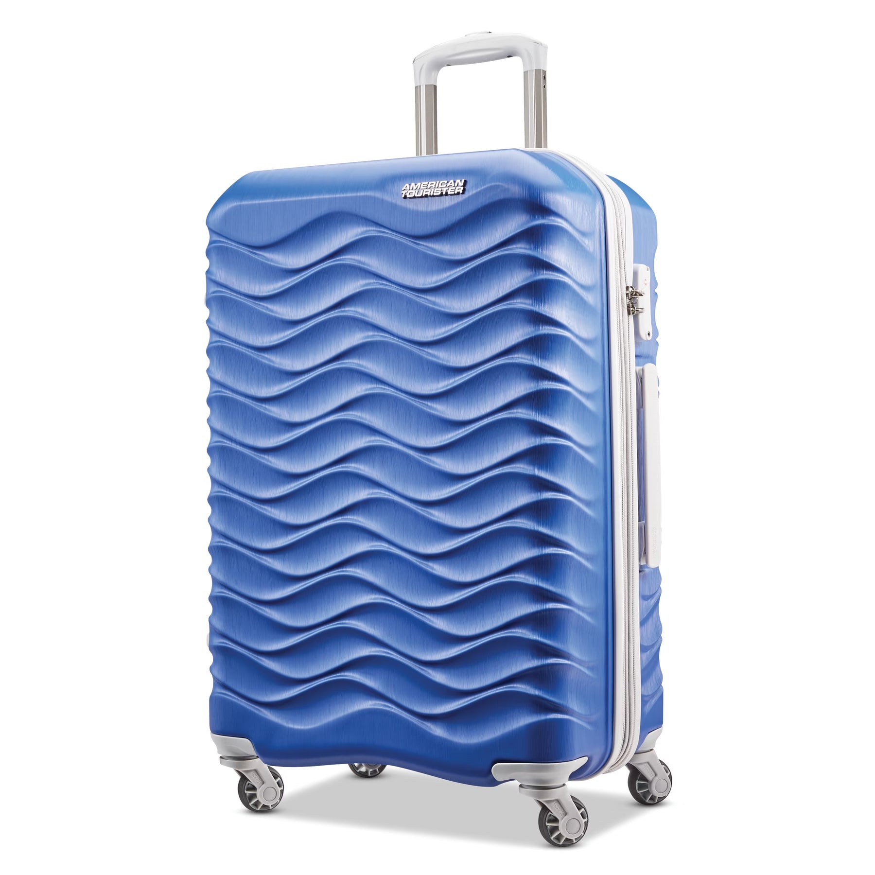 American Tourister Pirouette NXT Hardside Large Checked Luggage with Spinner Wheels - Ultramarine - Product image 1