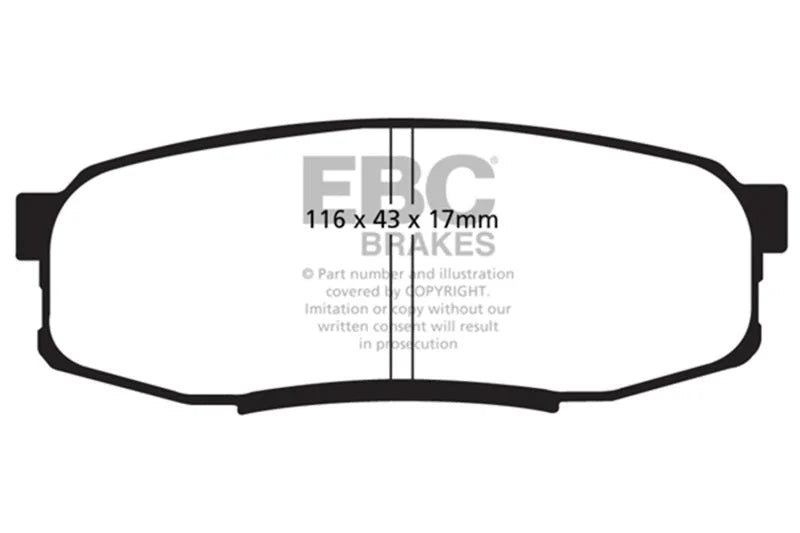 EBC Ultimax2 Low Dust Street - Rear Ultimax 2 Pad PN UD1304