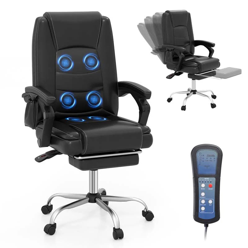 400 LBS Big and Tall Office Chair 6-Point Massage Executive Chair with Reclining Backrest - Product image 1