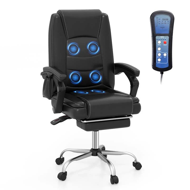 400 LBS Big and Tall Office Chair 6-Point Massage Executive Chair with Reclining Backrest - Product image 3