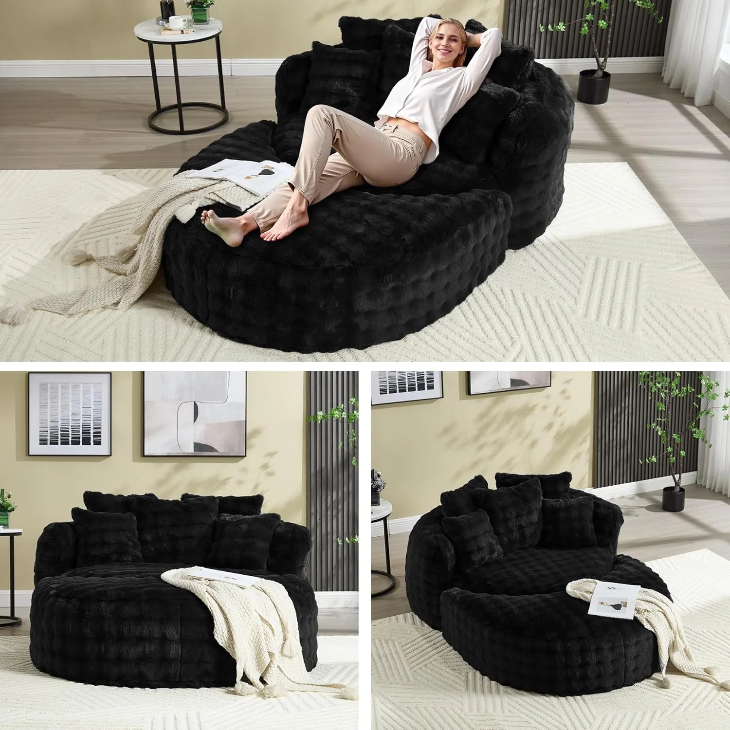 Wiilayok 58'' Oversized Chaise Lounge Chair Indoor, Thickened Backrest Sleeper Sofa Couch with Soft - Product image 11
