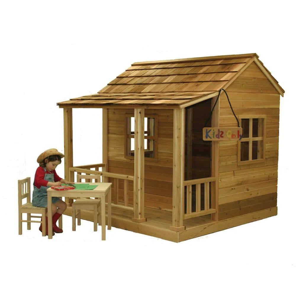 Outdoor Living Today Little Squirt 6 ft. Cedar Playhouse with Windows and Dutch Door - Product image 1