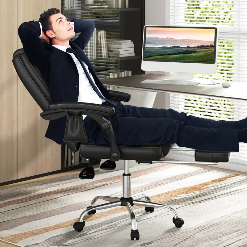 400 LBS Big and Tall Office Chair 6-Point Massage Executive Chair with Reclining Backrest - Product image 5