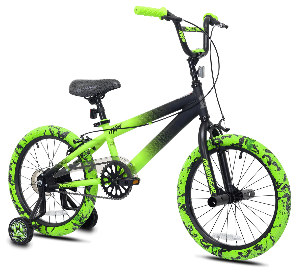 Bicycles 18" Madd Gear MG18 BMX Boy'S Bike, Black and Green - Product image 2