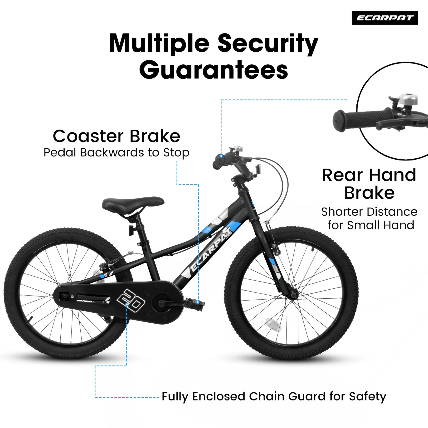 Ambifirner 20 in BMX Style Bike, Hi - Ten Carbon Steel Frame with Front V - Brake & Rear Coaster Brake - Product image 15