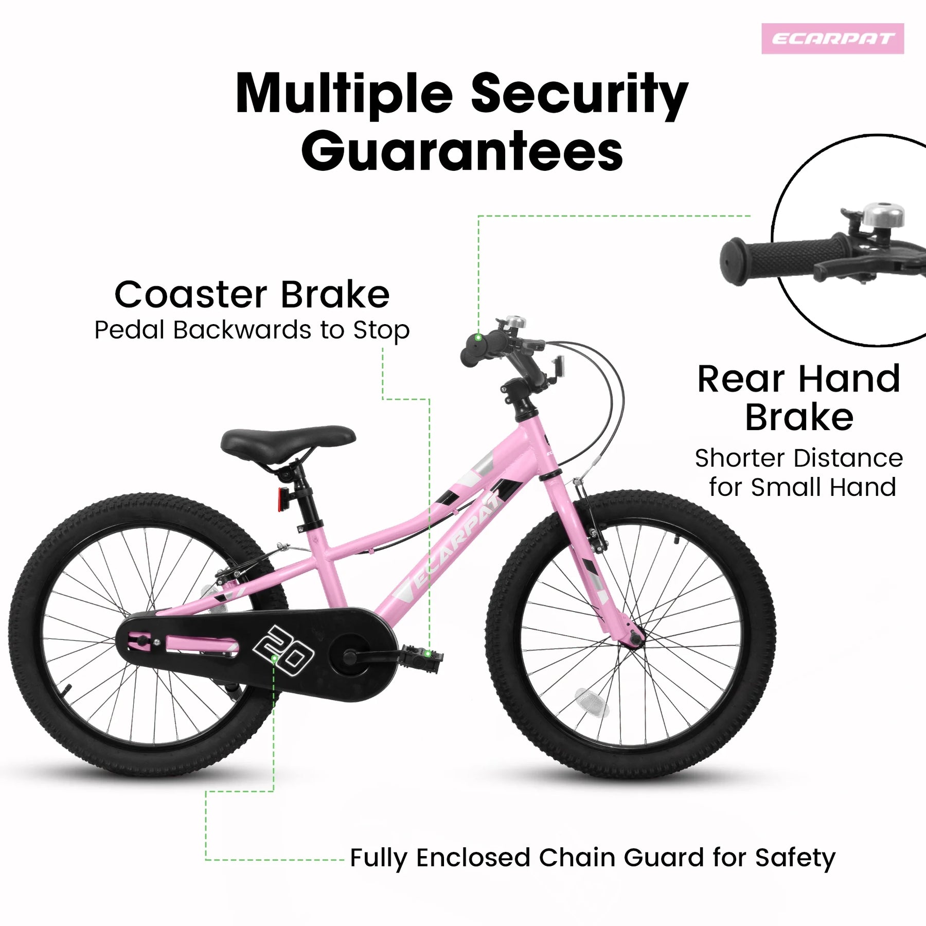 Ambifirner 20 in BMX Style Bike, Hi - Ten Carbon Steel Frame with Front V - Brake & Rear Coaster Brake - Product image 11