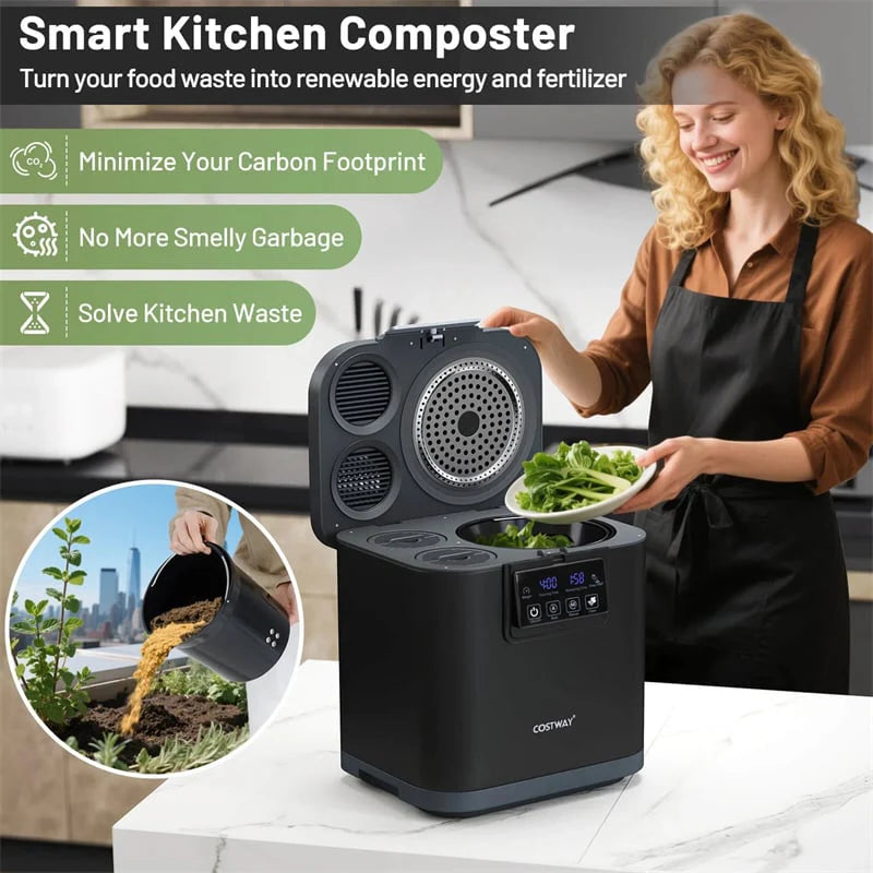 4L Electric Kitchen Composter, Smart Countertop Food Waste Compost Machine with Auto-Cleaning - Product image 10