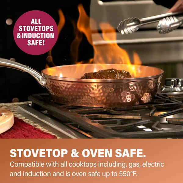 Hammered Copper 17-Piece Aluminum Nonstick Cookware Set - Product image 8