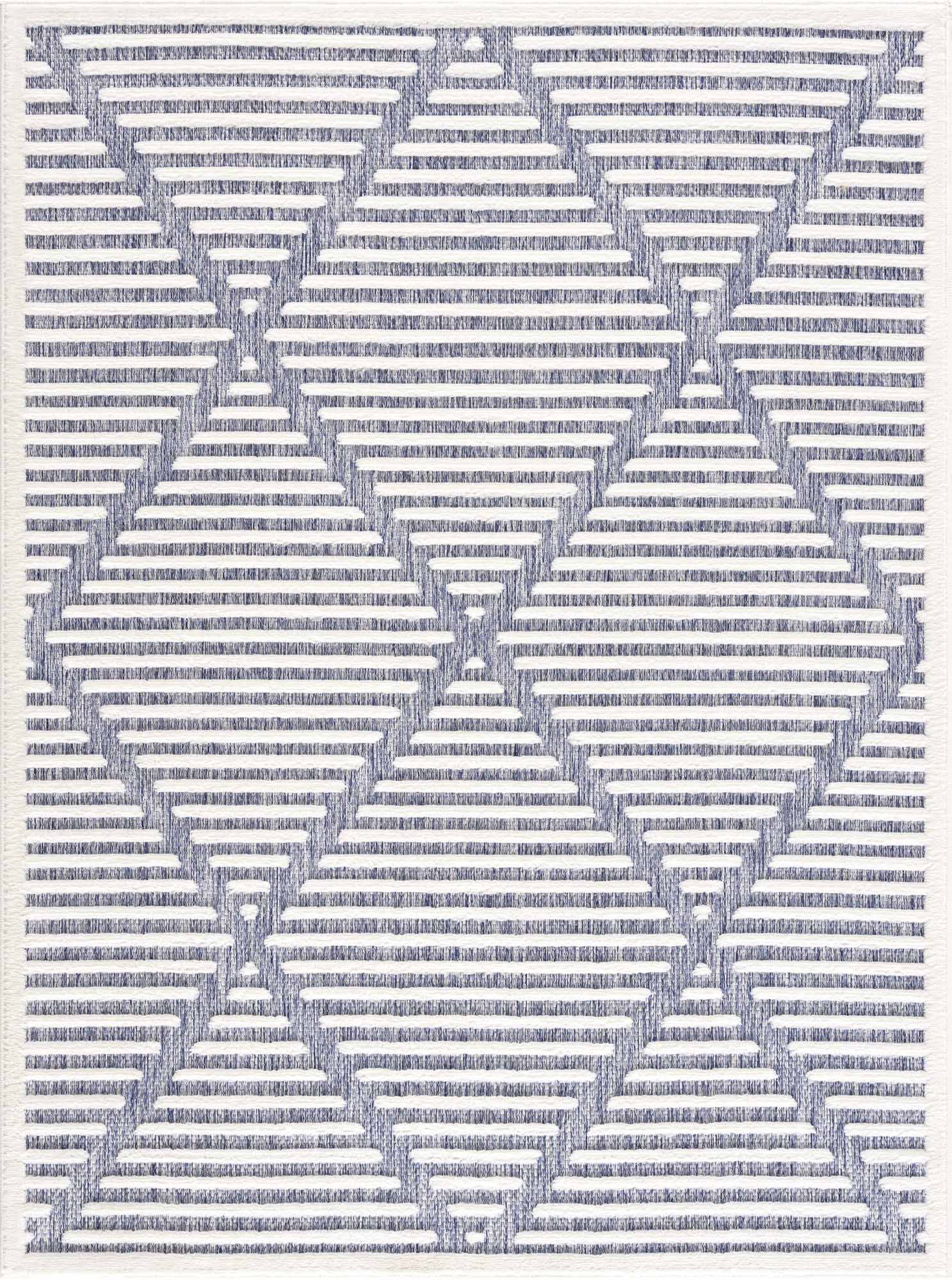 Hauteloom Anah Blue Outdoor Rug - Modern Outdoor Area Rug for Patio, Living Room, Bedroom - Product image 1