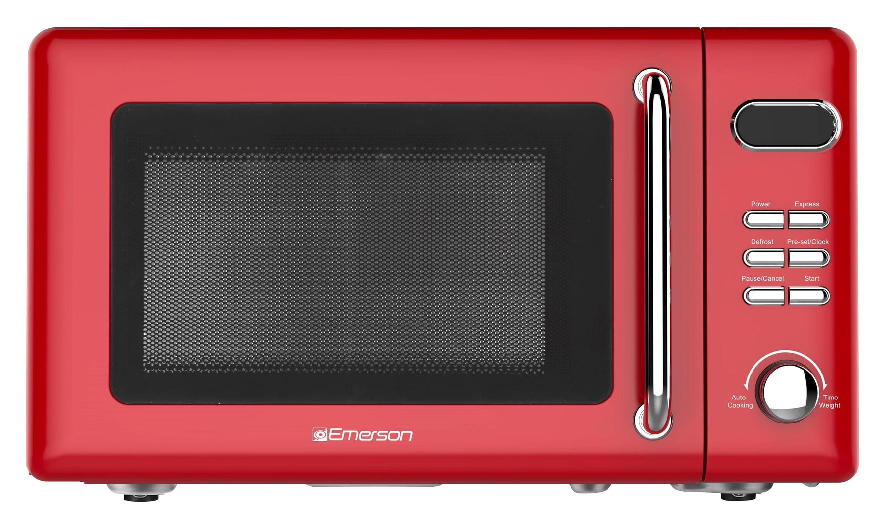 Emerson 0.7 cu ft, 700W Red Retro Countertop Microwave Oven, MWR7020RD - Product image 1