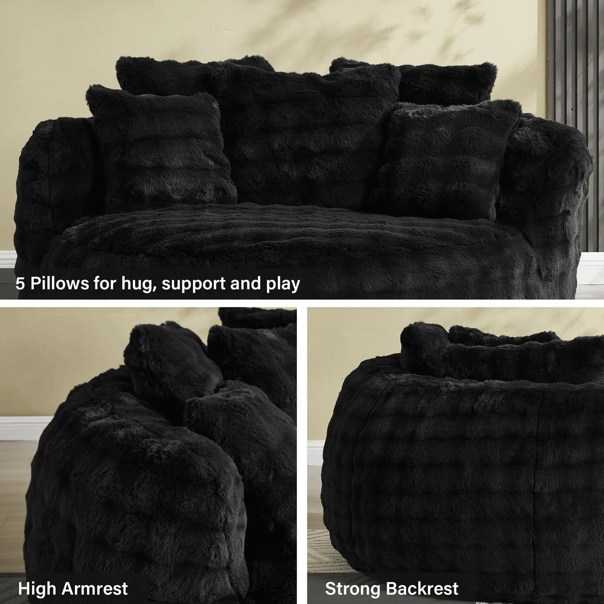 Wiilayok 58'' Oversized Chaise Lounge Chair Indoor, Thickened Backrest Sleeper Sofa Couch with Soft - Product image 12