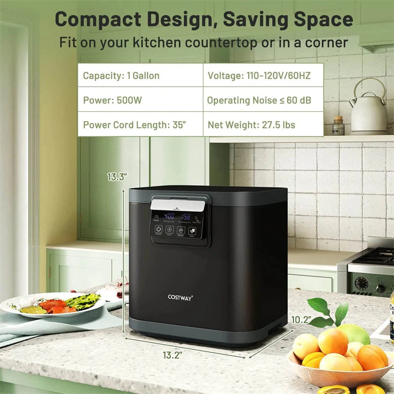 4L Electric Kitchen Composter, Smart Countertop Food Waste Compost Machine with Auto-Cleaning - Product image 9